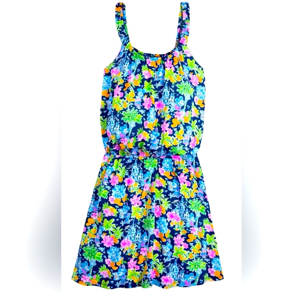 Disney Parks Lilly Pulitzer Navy Minnie Mouse Loro Romper • Large